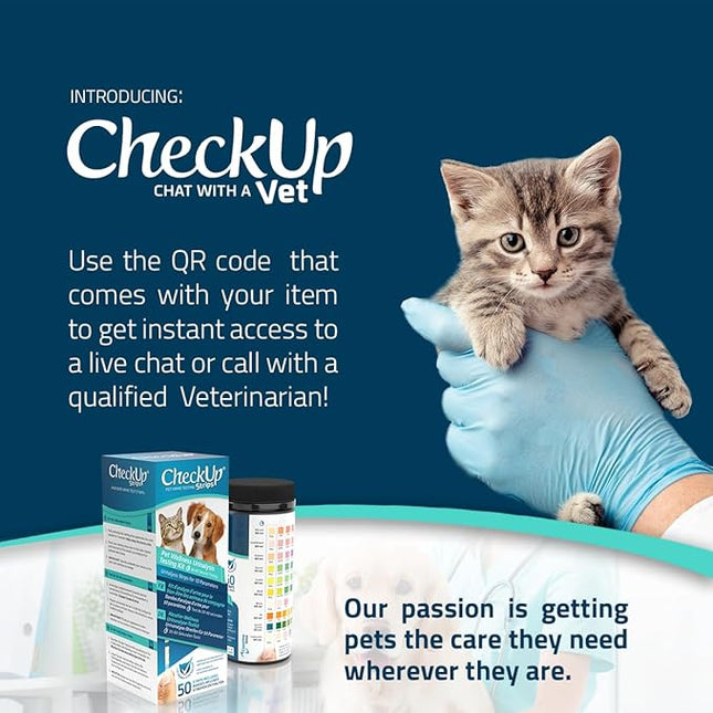 CheckUp Dog and CAT Urine Testing Strips for 10 PARAMETERS 50pk