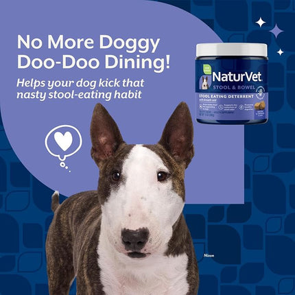 NaturVet Stool Eating Deterrent with Breath Aid for Dogs - 130 Soft Chews