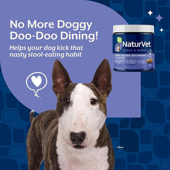 NaturVet Stool Eating Deterrent with Breath Aid for Dogs - 130 Soft Chews