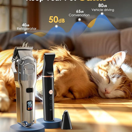oneisall Dog Clippers Grooming Kit for Thick Coats & Heavy Duty