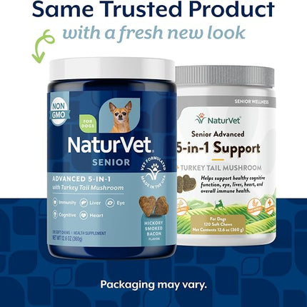 NaturVet Senior Advanced 5-in-1 Support Dog Supplement - 120 Ct