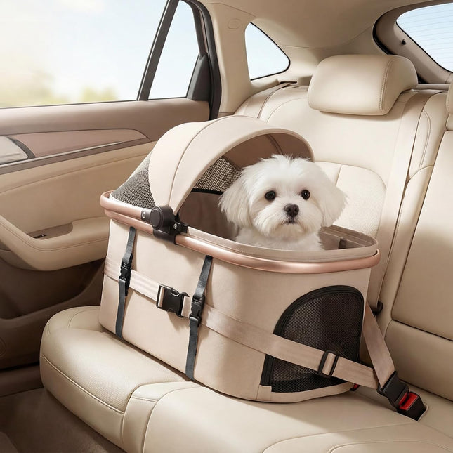 PawGlide Double Pet Stroller, Foldable All-Terrain Stroller for 2 Small Dogs & Cats