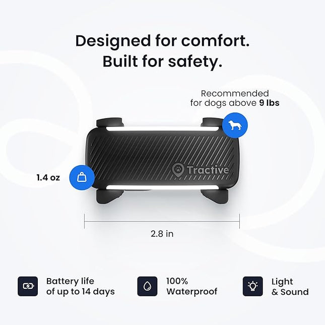 Tractive GPS Dog Tracker (2025 Release with Free 6 Month Subscription) |
