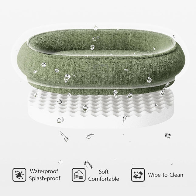 Removable Washable Dog Bed Calming Anti-Anxiety Pet Bed Rectangle Crate Mattress (75 * 60 * 14cm,Dark Green)