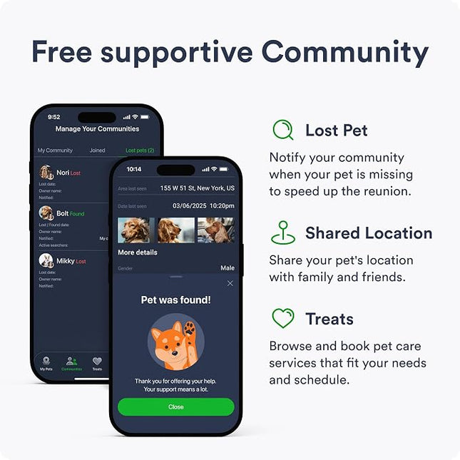 Petloc8 Dog GPS Tracker for Dogs, 4G LTE Real Time Tracking & Geo-Fence Alert,(Subscription Required)