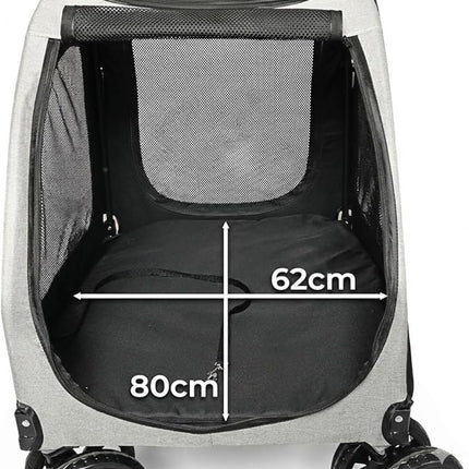 Grozy Heavy Duty Foldable Large Dog Stroller for Extra Large Dogs with EVA Wheels