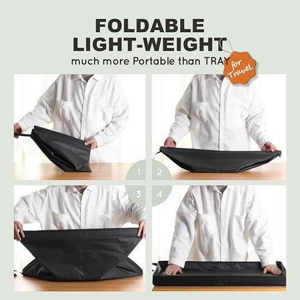 HQ4US 4LEGS Large Portable Dog Pee Pads Foldable Liner Base 33''x23'' Training Pad Holder with Fixing Clips, Waterproof, Easy Clean, Indoor Dog Potty