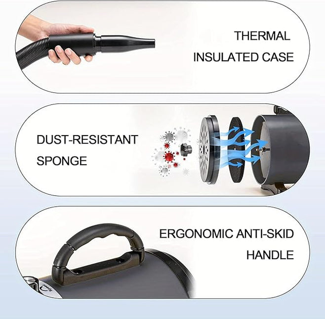 2-in-1 Pet Hair Dryer & Vacuum for Dogs and Cats – 2200W High-Speed Blower with Adjustable Temperature