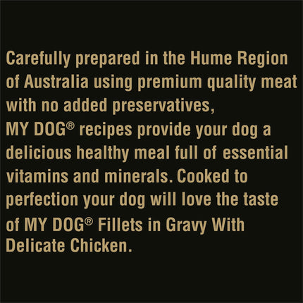 MY DOG Adult Wet Dog Food With Tender Chicken 100g Tray, 36 Pack