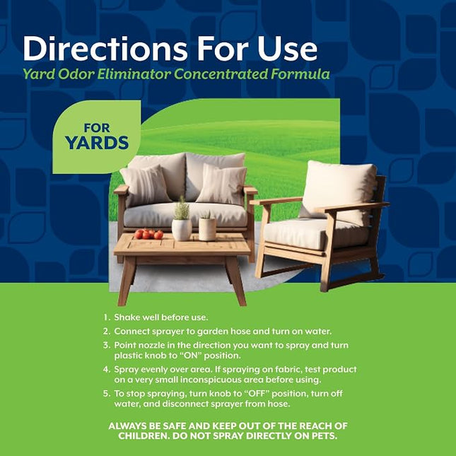 NaturVet Yard Odor Eliminator for Outdoor Dog Odors- 32 oz