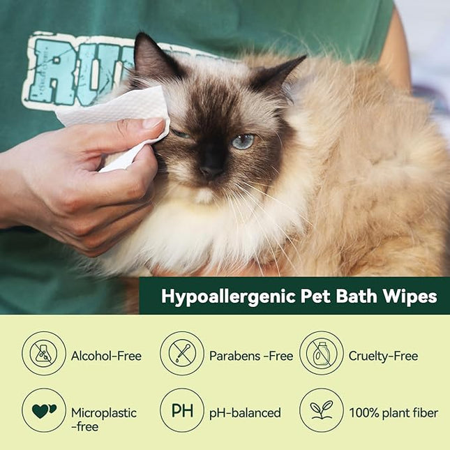 Fresh Care Happier Pets Cleaning Wipes – Unscented Grooming Wipes for Dogs & Cats