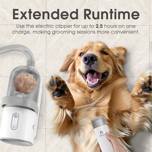 Dog Grooming Kit, 7 in 1 Pet Grooming Kit with 3 Suction Mode and 1.5L Large Dust Cup, 10000Pa