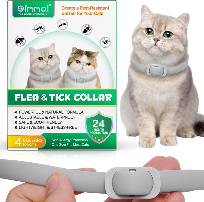 Cat Flea and Tick Collar | 24-Month Flea & Tick Prevention | Adjustable