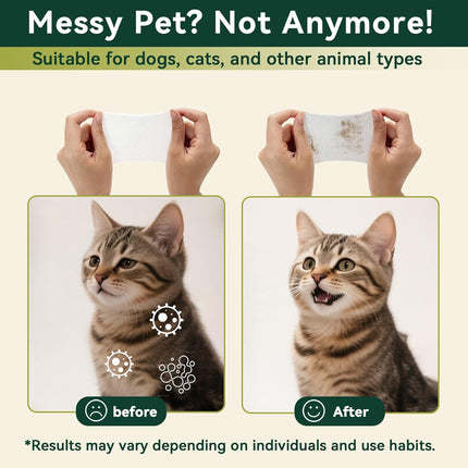 Fresh Care Happier Pets Cleaning Wipes – Unscented Grooming Wipes for Dogs & Cats