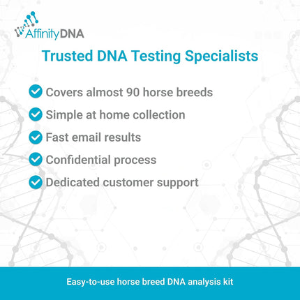 Horse Breed Test Kit USA | At Home Equine DNA Analysis Service | Covers Almost 90 Horse Breeds