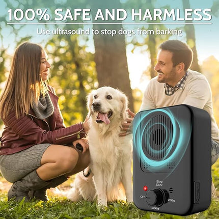 Anti Barking Device, Rechargeable Dog Barking Deterrent Devices for Dogs, Ultrasonic Dog Barking Control Device, Barking Dog Silencer, Bark Box Stop Neighbors Dog from Barking (Black)