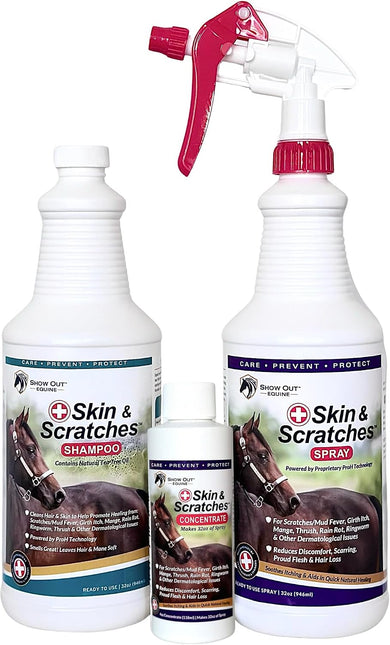 Show Out Skin & Scratches Prevention Pack - Fast Relief and Prevention for Horse Care