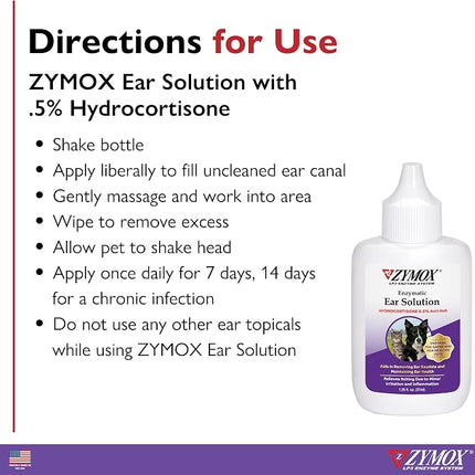 ZYMOX Enzymatic Ear Solution with 0.5-Percent Hydrocortisone