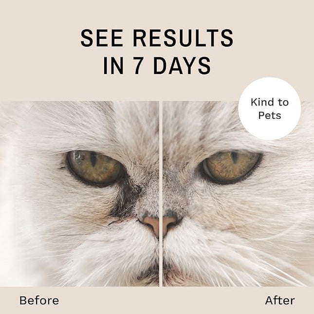 Product Energy Guide Eye Envy Cat Tear Stain Remover Starter Kit with ProPowder Brush. Stain Solution, Applicator Pads, Stain Powder, and Small Applicator Brush. Tear Stain Cleaning Kit. Lasts 30-45 Days. Made in USA.