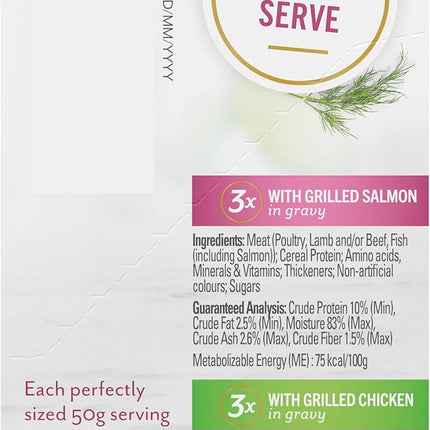 FANCY FEAST Adult Petite Delights Salmon & Chicken Grilled Wet Cat Food 12 x 50g