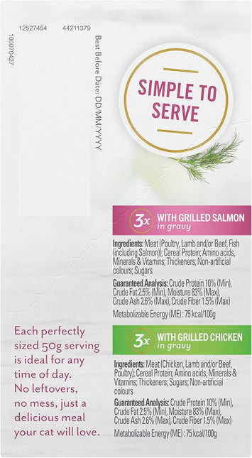FANCY FEAST Adult Petite Delights Salmon & Chicken Grilled Wet Cat Food 12 x 50g