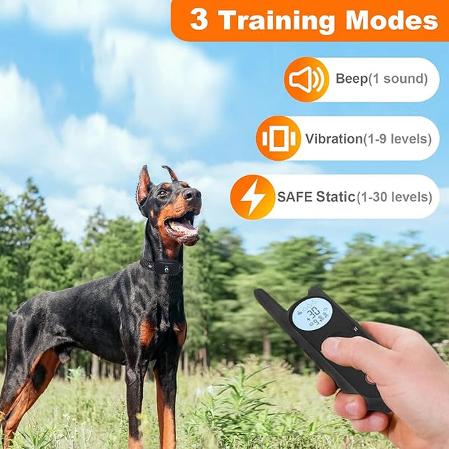 MIMOFPET Wireless Dog Fence for 2 Dogs - Covers up to 856-Acre Electric Fence