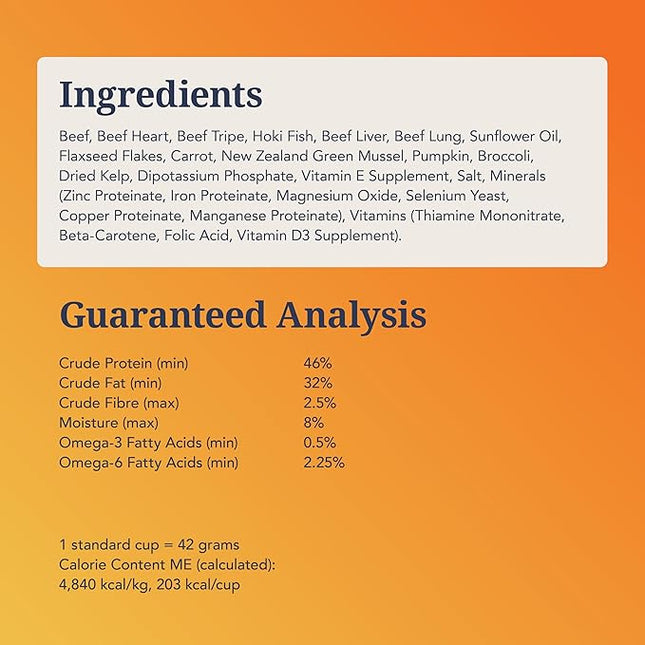 K9 Natural - Grain Free Freeze Dried Dog Food Topper - Hoki & Beef, 100g