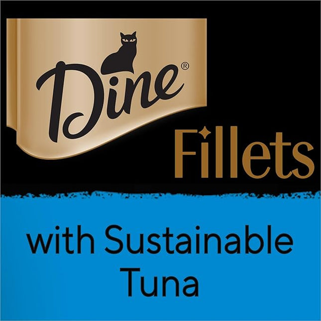 Dine Fillets Wet Cat Food Sustainable Tuna 60g Tray, 16 Pack