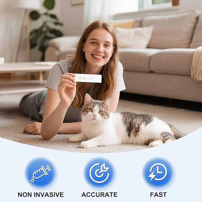 Cat FCV Home Test Kit – 5-Piece, Quick 5-Minute Detection, Accurate & Non-Invasive Feline Health Test, 98.8% Reliable, Easy-to-Use for All Breeds & Ages, Saves Time & Vet Bills