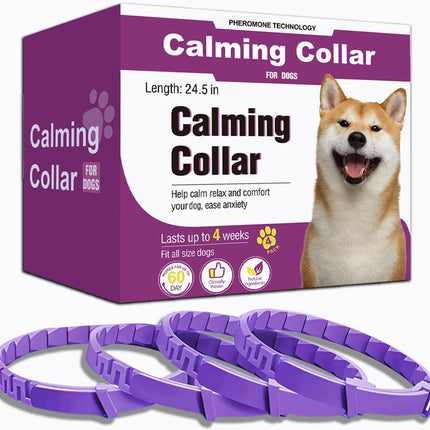 Calming Collar for Dogs 4 Packs, Dog Pheromone Calm Collars Relief Anxiety Stress Separation Lasts 60 Days