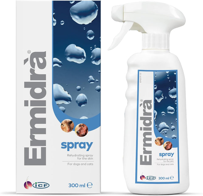 Ermidra Dog & Cat Skin Spray, No-Rinse Rehydrating Leave-In, 300 ml