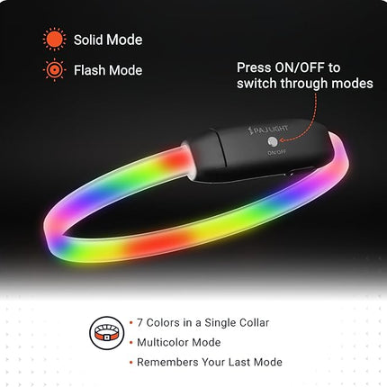 PAJ 4G Dog GPS Tracker & LED Collar Bundle, 3 Months Included - Real-Time Dog Tracking - Escape Alerts - Virtual Fence - Activity & Health Monitor - 7 Light Colors
