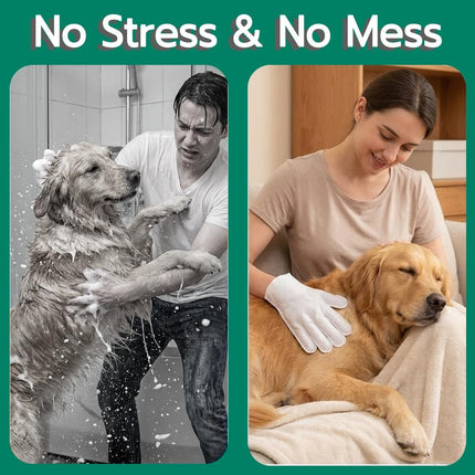Pet Washing Glove Wipes with Lid | Extra Thick Grooming Gloves for Dog & Cat | 10PCS