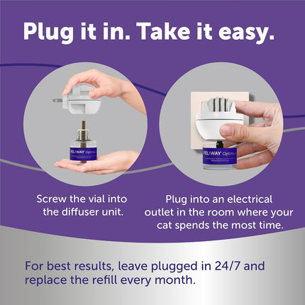 FELIWAY Optimum Cat Calming Pheromone Diffuser Refill - 1 Pack