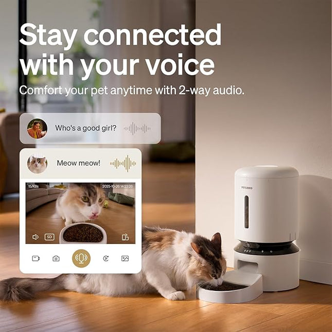 PETLIBRO Automatic Cat Feeder with 1080p HD Camera, AI Motion Detection, Two-Way Audio, and Remote App Control, Granary Smart Camera Pet Feeder