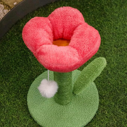 AIMALL Tulip Cat Scratching Post with Sisal Rope, Non-Shedding Crumbs