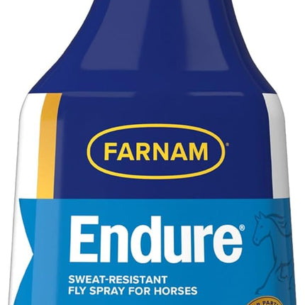 Farnam Endure Fly Spray for Horses, Long-Lasting Fly Repellent, 32 oz Spray