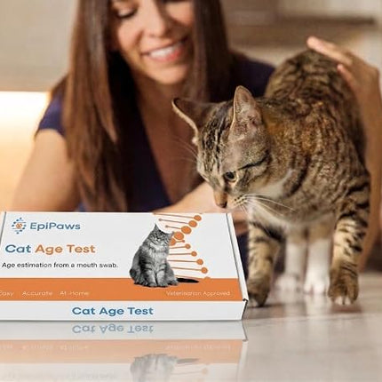 Cat Age Test - At-Home DNA Methylation Test to Estimate Your Cat’s Age, Mouth Swab Kit for Rescue & Shelter Cats, Includes Estimated Birthday, Life Stage & Health Insights