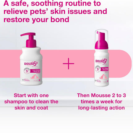 Douxo S3 Calm Shampoo 6.7 oz (200 mL) - for Dogs and Cats with Allergic, Itchy Skin
