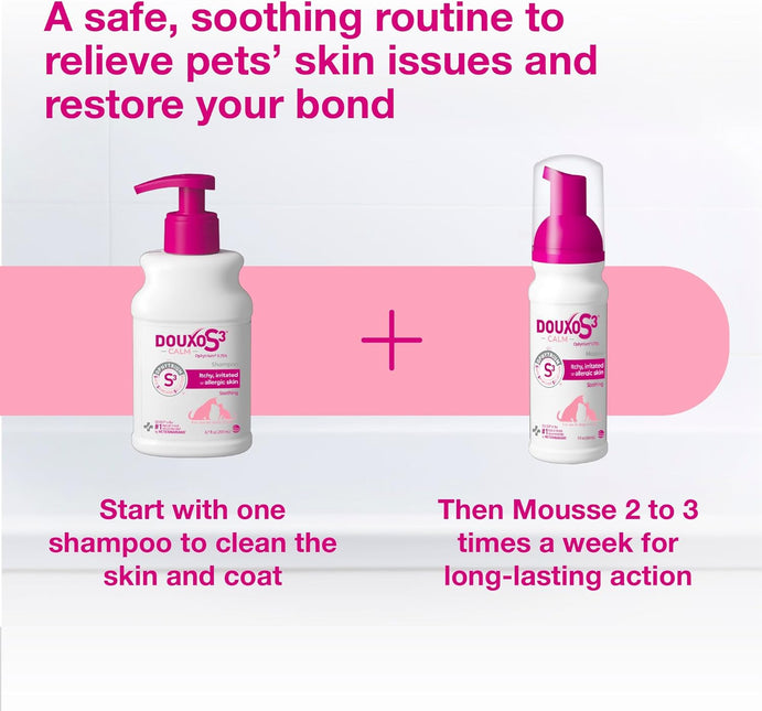 Douxo S3 Calm Shampoo 6.7 oz (200 mL) - for Dogs and Cats with Allergic, Itchy Skin