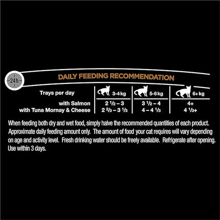 DINE Mixed Multipack Wet Cat Food, Salmon, Saucy Morsels with Tuna Tray 85g, 28 Pack