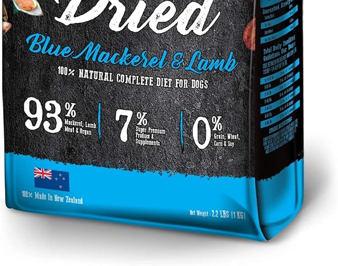 Absolute Holistic Air Dried Dog Food, Blue Mackerel and Lamb 1 kg