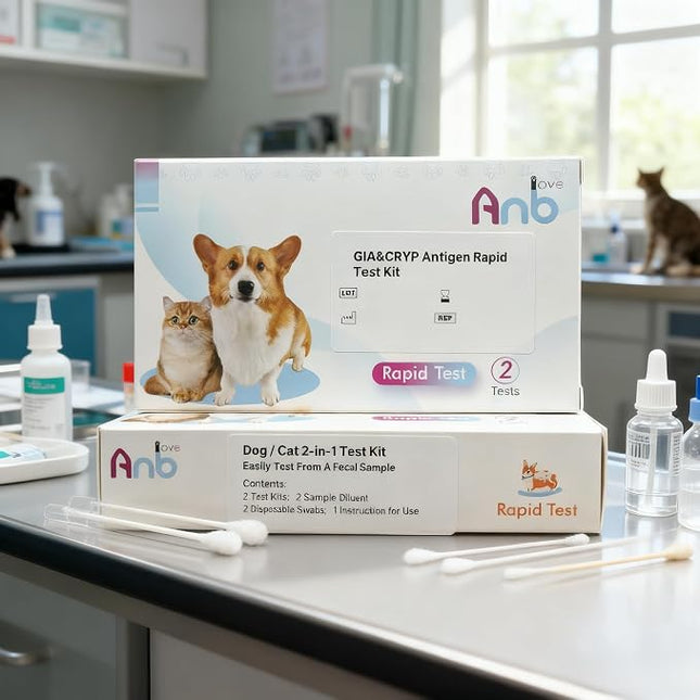 2 x Quick Detection of Giardia (GIA) Cryptosporidium Parvum (CRYP Ag) in Dogs and Cats