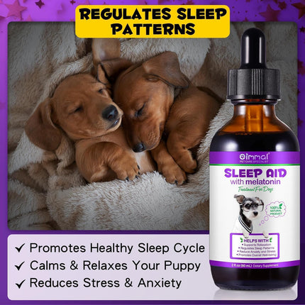 Melatonin for Dogs , Calming Supplement Drops, Natural Sleep Aid ,60ML