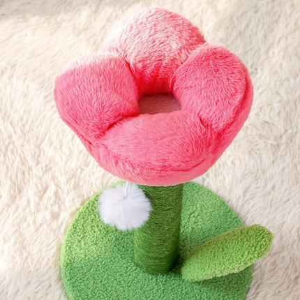 AIMALL Tulip Cat Scratching Post with Sisal Rope, Non-Shedding Crumbs