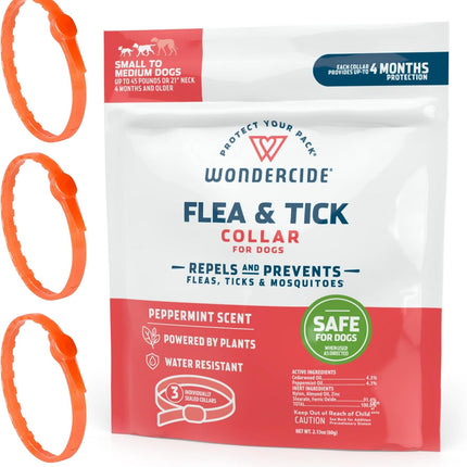 Wondercide Dog Collar - with Natural Essential Oils - 4 Months Protection,SMALL-MEDIUM