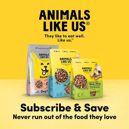 Freeze-Dried Raw Dog Meal Mixer Grass-Fed Lamb and Tripe 140g — Single Protein, Non-GMO, NZ Sourced