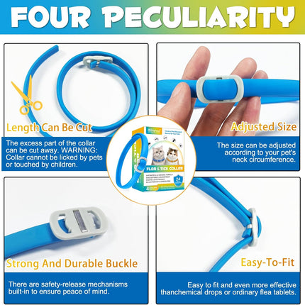 Cat Flea and Tick Collar | 24-Month Flea & Tick Prevention | Adjustable