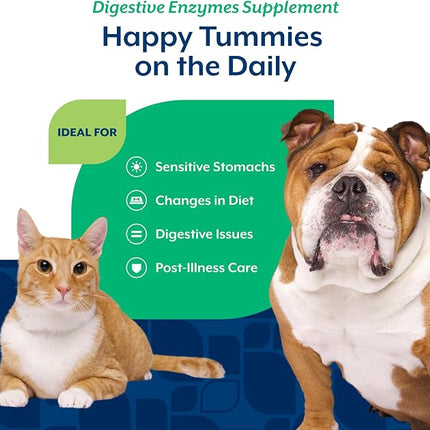 NaturVet Digestive Enzymes with Pre & Probiotic for Dogs & Cats- 1lb Powder