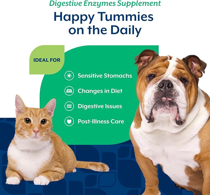 NaturVet Digestive Enzymes with Pre & Probiotic for Dogs & Cats- 1lb Powder